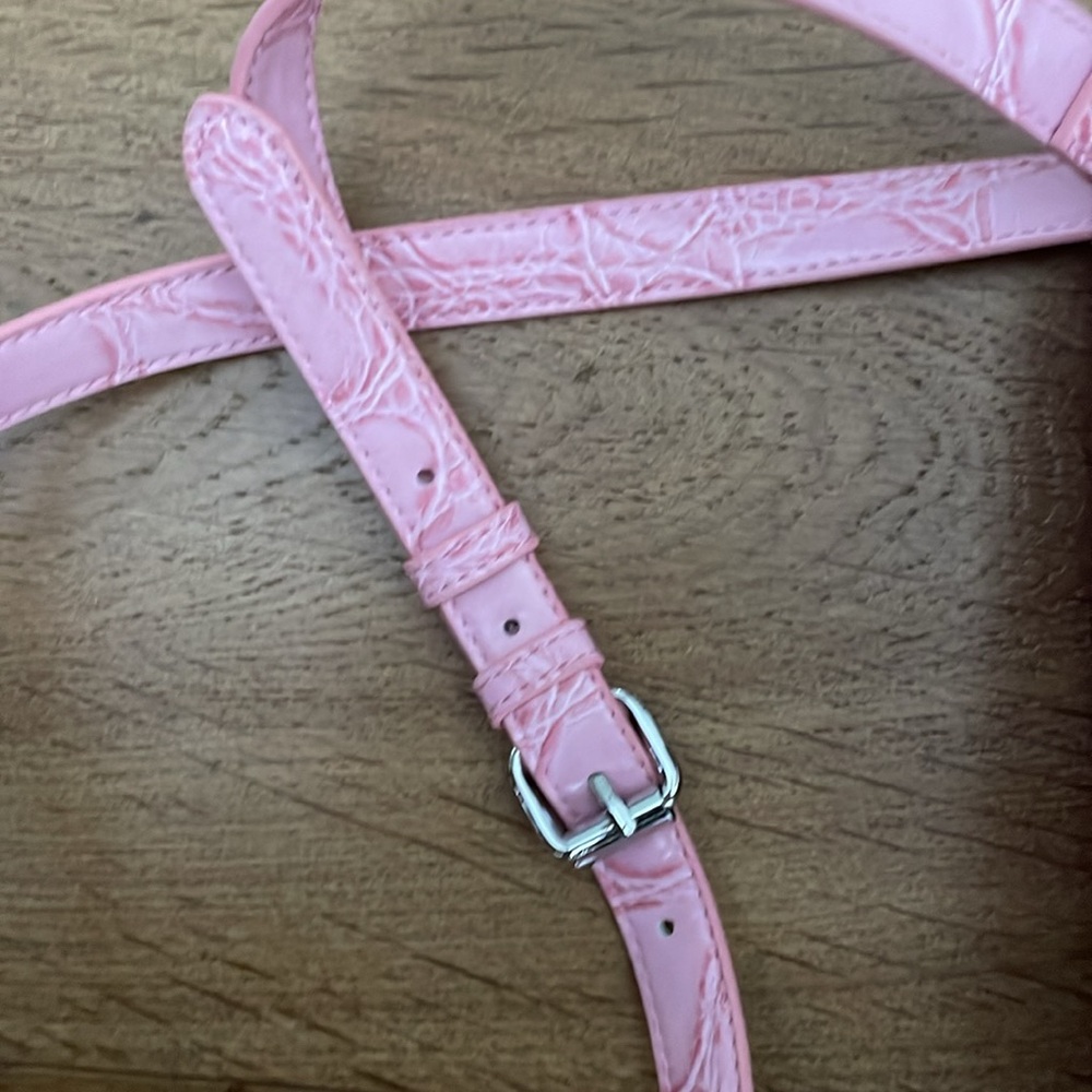Pink Croc-Embossed Women's Bag - Picture 5 of 7